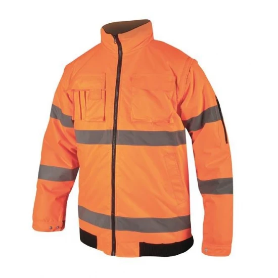 Jachetă, geacă reflectorizanta de iarnă, 2 în 1 cu mâneci detașabile Jachetă, geacă reflectorizanta de iarnă, 2 în 1 cu mâneci detașabile